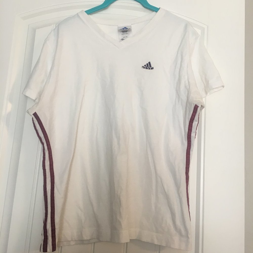 Vintage Adidas white t-shirt, size Large